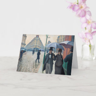 Paris Street; Rainy Day by Gustave Caillebot Card