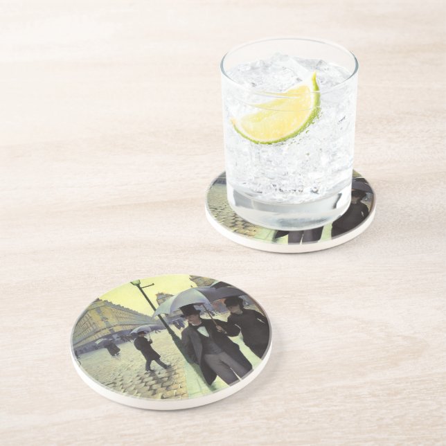 Paris Street Rainy Day by Gustave Caillebotte Coaster (Side)