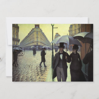 Paris Street Rainy Day by Gustave Caillebotte Invitation