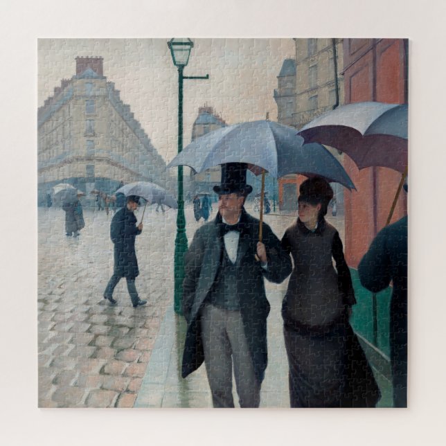 Paris Street Rainy Day by Gustave Caillebotte Jigsaw Puzzle (Horizontal)