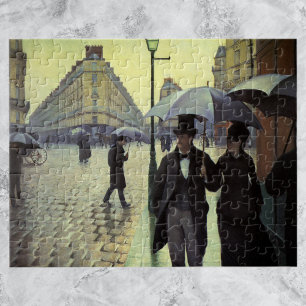Paris Street Rainy Day by Gustave Caillebotte Jigsaw Puzzle