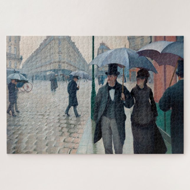 Paris Street Rainy Day by Gustave Caillebotte Jigsaw Puzzle (Horizontal)