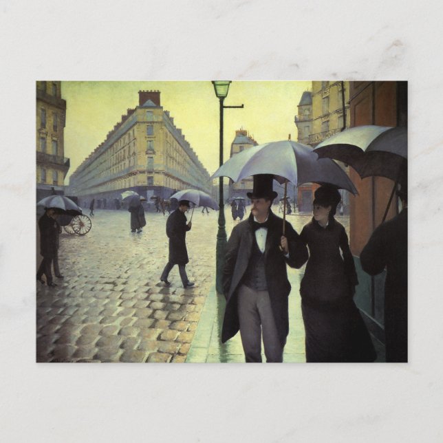 Paris Street Rainy Day by Gustave Caillebotte Postcard (Front)