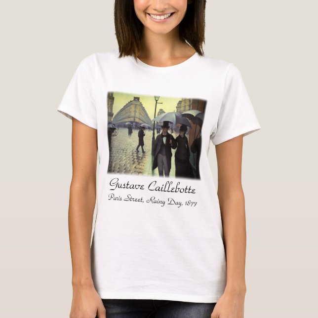 Paris Street Rainy Day by Gustave Caillebotte T-Shirt (Front)