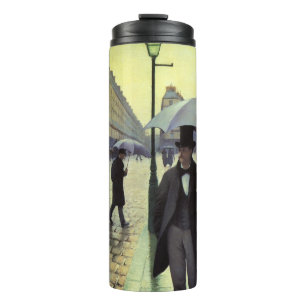Paris Street Rainy Day by Gustave Caillebotte Thermal Tumbler