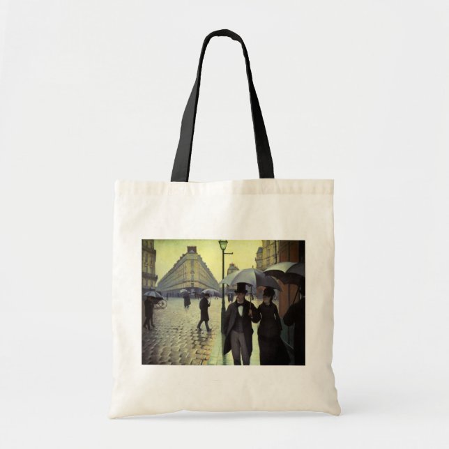 Paris Street Rainy Day by Gustave Caillebotte Tote Bag (Front)