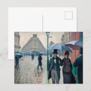 Paris Street Rainy Day   Gustave Caillebotte   Postcard