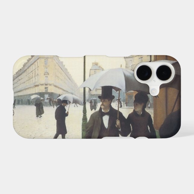 Paris Street Rainy Day iPhone Case (Back Horizontal)