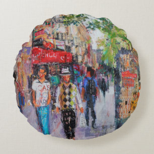 Paris Street Round Cushion