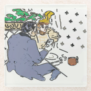 Paris Street Sign Rue Bourbon Placemat Cutting Boa Glass Coaster