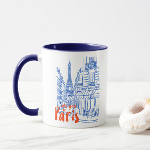 Paris Street Sketch Art Mug
