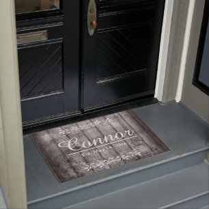 Paris Style Faux Grey Wood Doormat