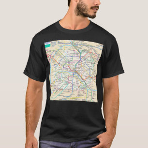 Paris subway map  France  T-Shirt