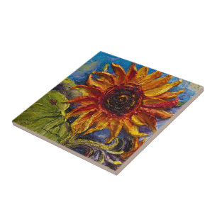 Paris' Sunflowers Tile