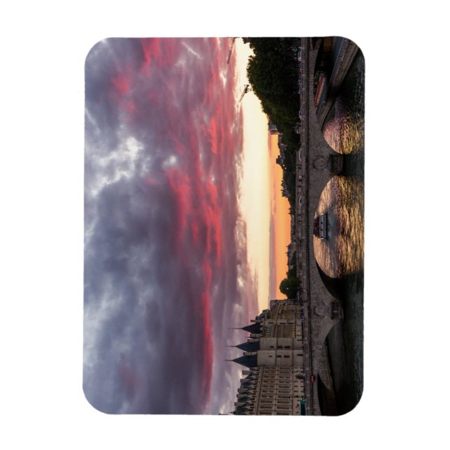 Paris Sunset Magnet (Vertical)