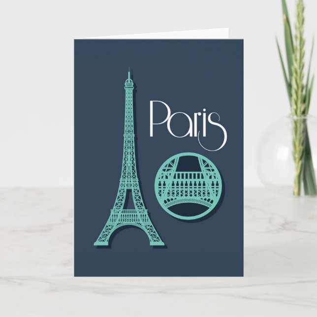 Paris Teal Card (Front)