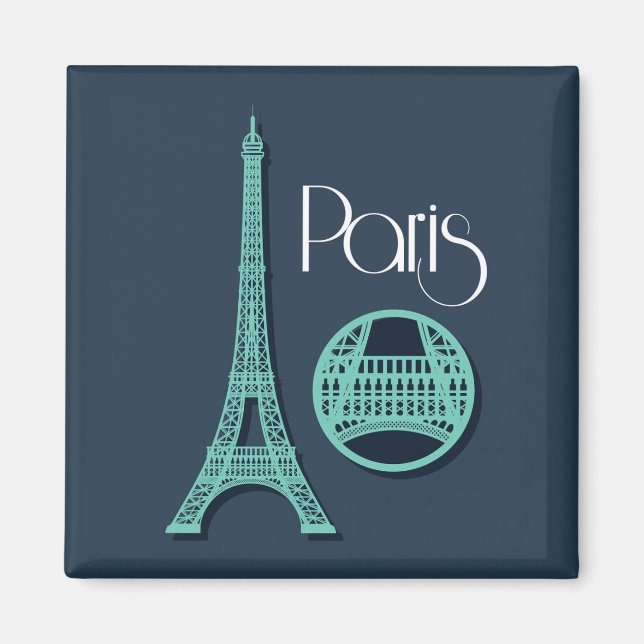 Paris Teal Magnet (Front)