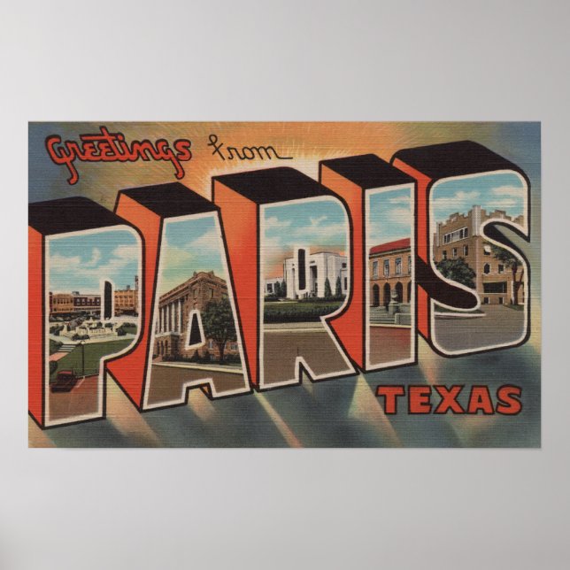 Paris, TexasLarge Letter ScenesParis, TX Poster (Front)