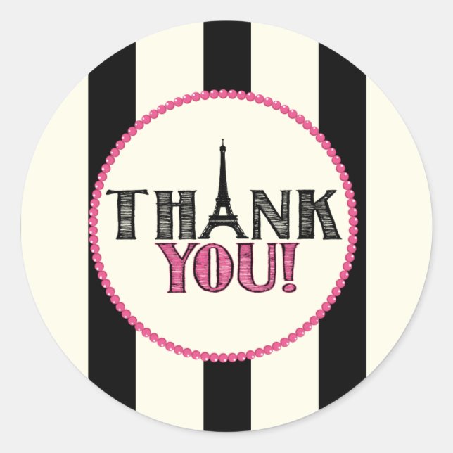 Paris Thank You Sticker (Front)