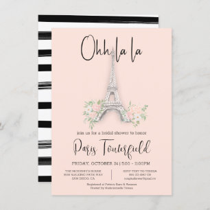 Paris theme Bridal Shower Invitations