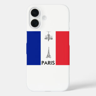 Paris Theme French Flag iPhone 16 Case