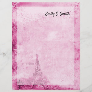 Paris Theme Personalised Valentine Writing Paper