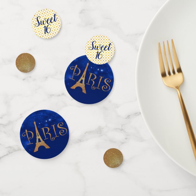 Paris Theme Sweet 16 Party Table Confetti (Group)