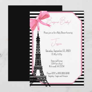 Paris Themed Baby Shower Invitation