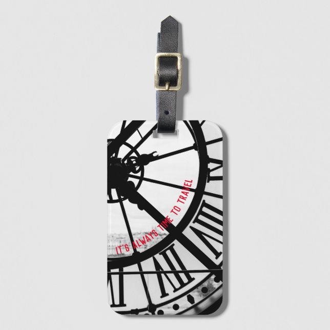 Paris Themed Gift with French Photo Luggage Tag (Front Vertical)
