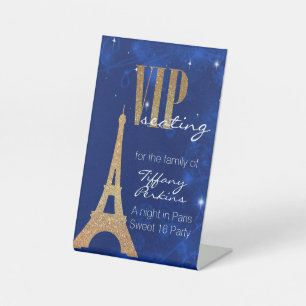 Paris Themed Party VIP Pedestal Sign