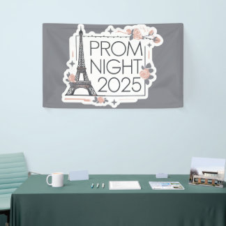 Paris-Themed Prom - Elegant Eiffel Tower Design Banner