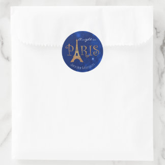 Paris Themed Sweet 16 Custom Classic Round Sticker