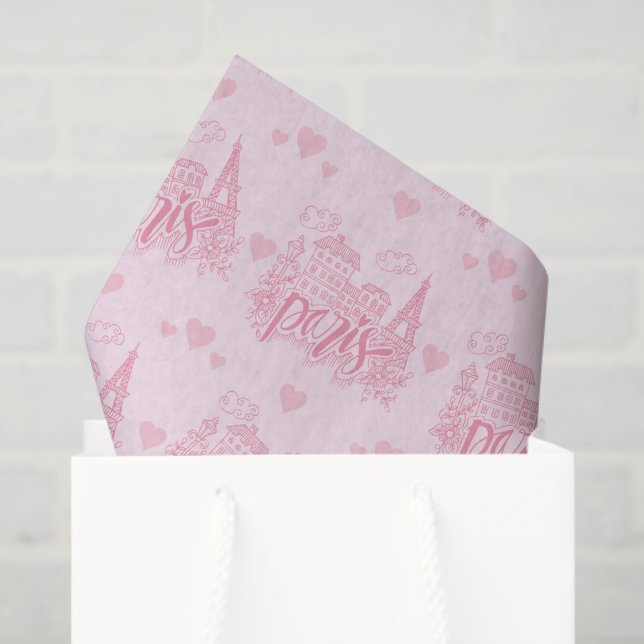 Paris Tissue Paper, Eiffel Tower Decoupage Paper (Gift Bag)