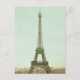 Paris tonne amour; Eiffel tower in vintage tones Postcard