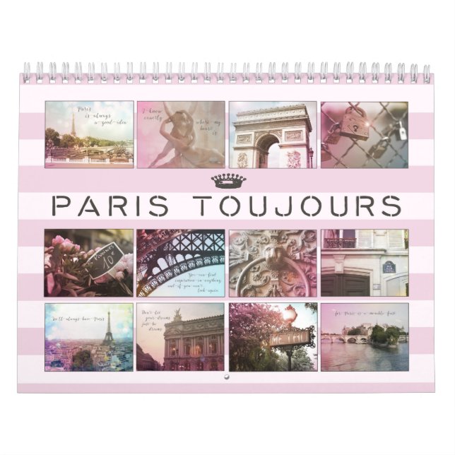 Paris Toujours Photography Calendar (Cover)