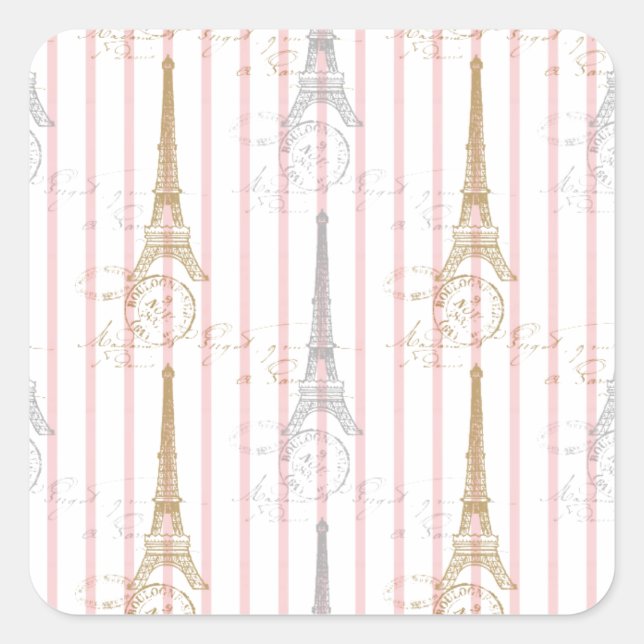 Paris Toujours Square Sticker (Front)