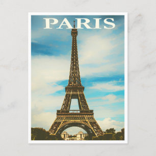 Paris Tour Eiffel France vintage travel Postcard