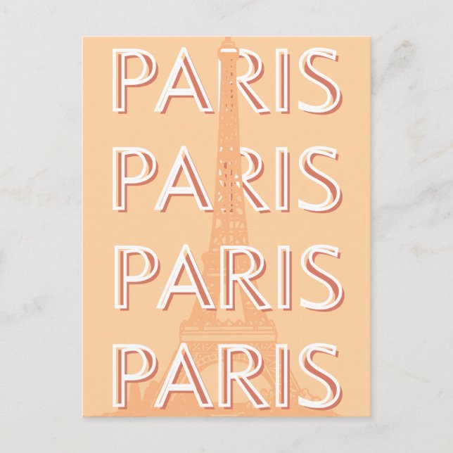 Paris, Travel Art, Pastel Travel Art Holiday Postcard (Front)
