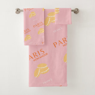 Paris Travel Art Retro Art  Bath Towel Set