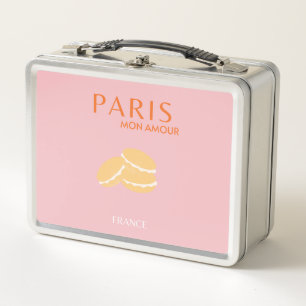 Paris Travel Art Retro Art  Metal Lunch Box