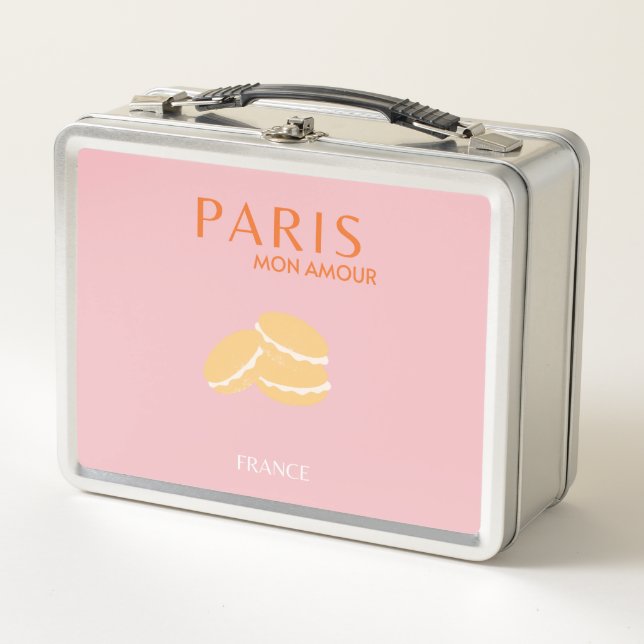 Paris Travel Art Retro Art  Metal Lunch Box (Front)