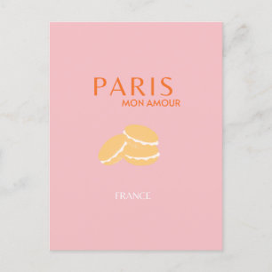 Paris Travel Art Retro Art Postcard