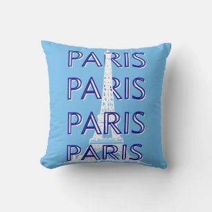 Paris Travel Art, Travel Art, Preppy Art, Blue Cushion