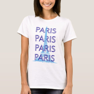 Paris Travel Art, Travel Art, Preppy Art, Blue T-Shirt