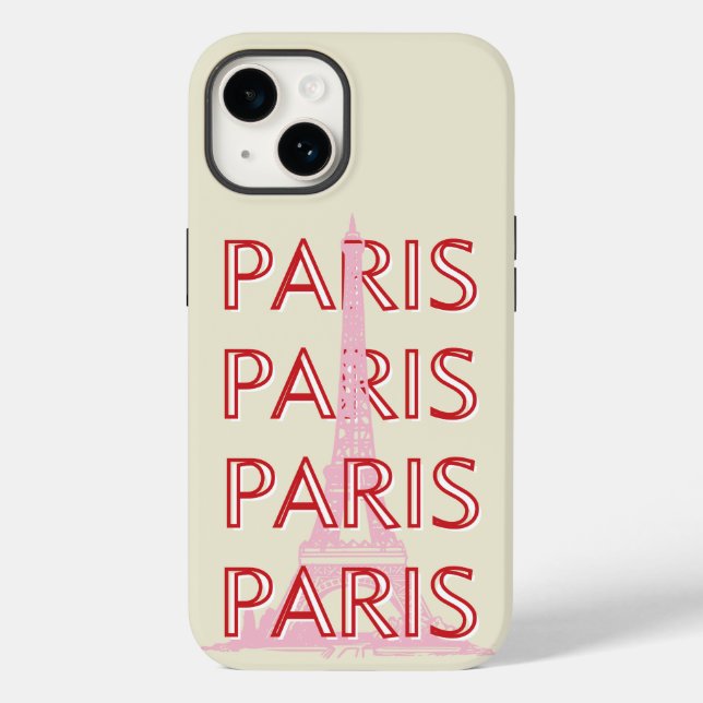 Paris Travel Art, Travel Art, Preppy, Minimalist Case-Mate iPhone Case (Back)