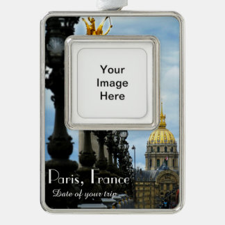 Paris Travel Christmas Ornament Customisable
