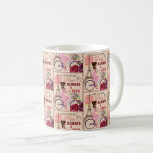 Paris Travel Postcard Poster Design Coffee Mug