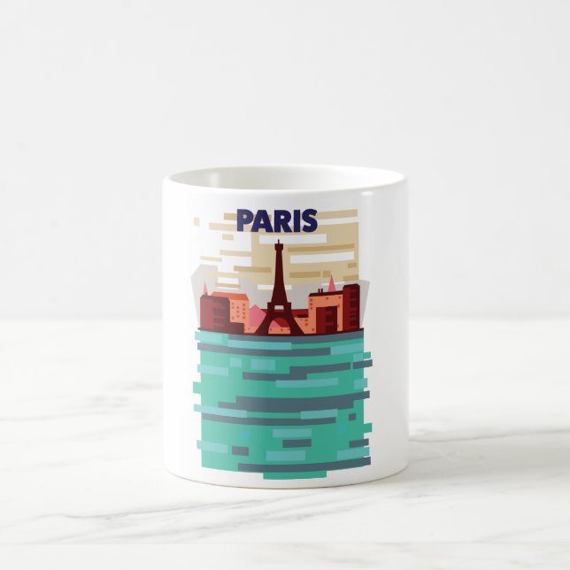 Paris Travel poster Coffee Mug (Center)