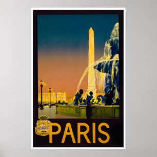 Paris Travel Poster French Wall Art France Print