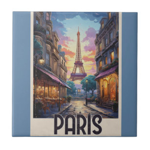 Paris Travel Poster Tile